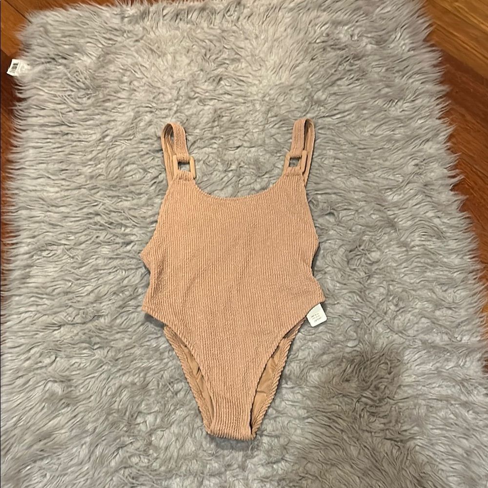 NWT aerie one piece cheekiest tan‎ shimmer swimsuit